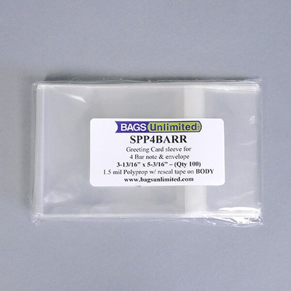 Resealable Sleeves for Single 4 Bar